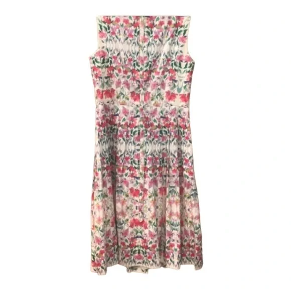 TALBOTS Floral Lined Cotton Sleeveless Dress Belt Pockets Sz 16P - Picture 6 of 11
